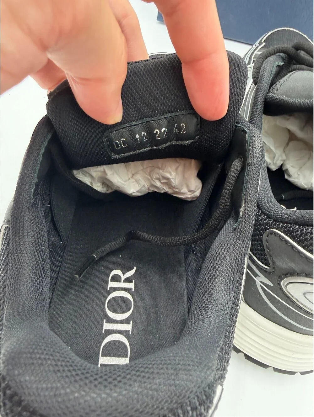 Dior B30 Black Silver White Sneakers Mens Size 9/42